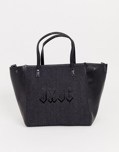 Черная сумка-тоут из мягкого материала со вставкой Juicy - arlington-Черный
