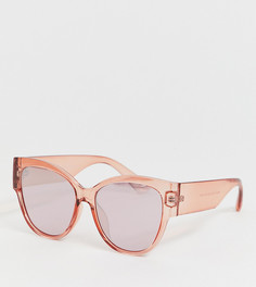 Светло-розовые большие солнцезащитные очки New Look-Коричневый