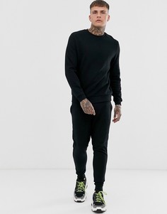 Черный спортивный костюм ASOS DESIGN