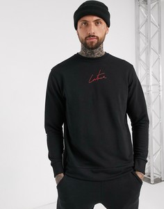 Черный свитер с молниями и лентой The Couture Club
