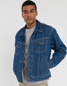 Синяя узкая джинсовая куртка Lee-Синий