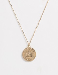 Ожерелье с подвеской-сердцем Sacred Hawk-Золотой