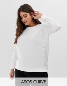 Классический свитшот New Look Curve-Белый
