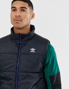 Темно-синий жилет в клетку adidas Originals