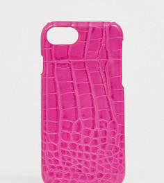 Эксклюзивный ярко-розовый чехол для iРhone с отделкой под кожу крокодила My Accessories London