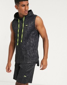 Худи из нейлона без рукавов ASOS 4505-Серый