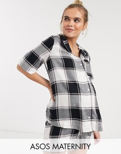 Рубашка в клетку ASOS DESIGN Maternity mix & match-Мульти