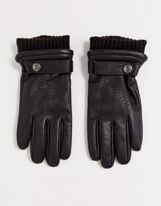 Кожаные перчатки для сенсорных экранов Dents Henley-Коричневый