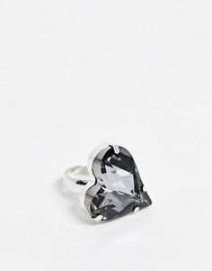 Кольцо с кристаллом Swarovski от Krystal London-Серый