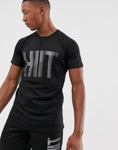Черная сетчатая футболка с логотипом HIIT-Черный