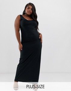 Черное трикотажное платье макси Vero Moda Curve-Черный