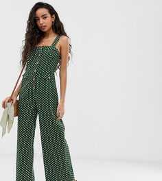 Комбинезон в горошек Miss Selfridge Petite-Зеленый
