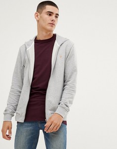 Серый свитшот на молнии с капюшоном Farah Kyle