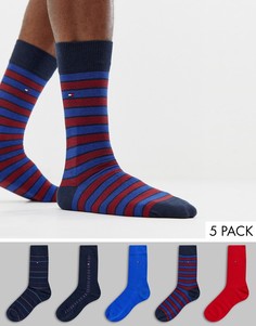 Подарочный набор из 5 пар носков в полоску Tommy Hilfiger-Мульти