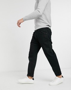 Черные зауженные джинсы до щиколотки Selected Homme-Черный