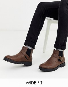 Коричневые ботинки для широкой стопы Truffle Collection-Коричневый