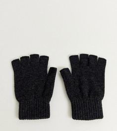 Темно-серые перчатки без пальцев из овечьей шерсти Glen Lossie-Серый