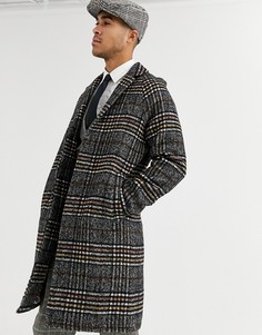 Пальто-кокон с добавлением шерсти Harry Brown-Серый