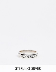 Серебряное кольцо с плетеной отделкой Kingsley Ryan-Серебряный