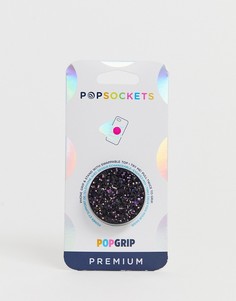 Черная подставка для телефона с блестками Popsockets-Мульти