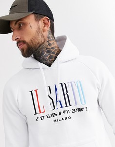 Худи с разноцветным логотипом Il Sarto-Белый