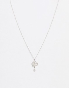 Серебряное ожерелье с подвеской-змеей 24 Kingsley Ryan-Серебряный