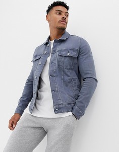 Серая джинсовая куртка в стиле вестерн ASOS DESIGN-Серый