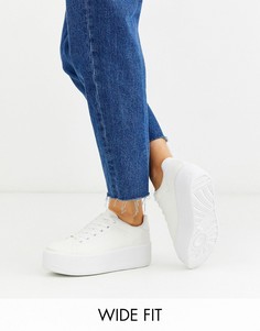 Белые кроссовки на массивной подошве ASOS DESIGN-Белый