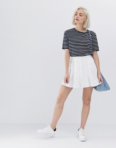 Теннисная юбка-шорты ASOS DESIGN-Белый