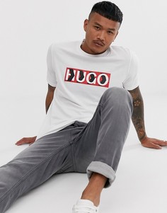 Белая футболка с логотипом и узором шеврон HUGO x Liam Payne-Белый