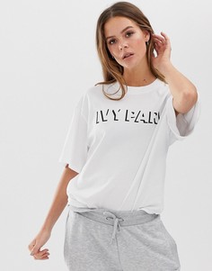Белая oversize-футболка с логотипом Ivy Park-Белый