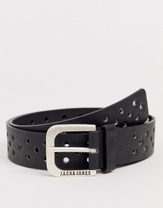 Черный фактурный ремень Jack & Jones