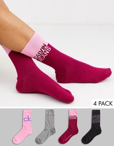 Подарочный набор из 4 пар цветных носков Calvin Klein Jeans-Мульти