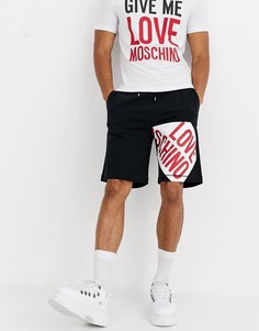 Трикотажные шорты с логотипом Love Moschino-Черный