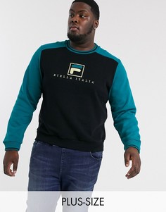 Черный свитшот с принтом Fila Plus