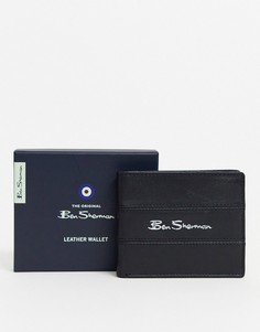 Кожаный бумажник с RFID-чипом Ben Sherman-Черный