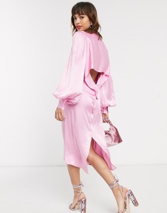 Платье-рубашка с вырезом на спине Vestire-Розовый