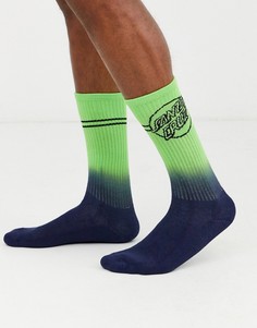 Неоново-зеленые носки с эффектом деграде Santa Cruz-Зеленый