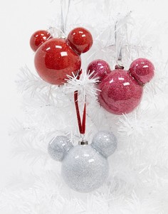 Набор из 3 новогодних елочных украшений Disney-Мульти Santa Express