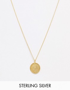 Серебряное позолоченное ожерелье с подвеской Kingsley Ryan-Серебряный