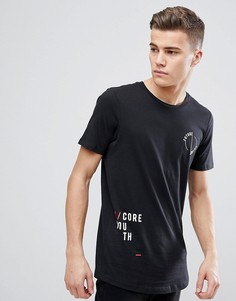 Удлиненная футболка с надписью \"Future\" Jack & Jones-Черный