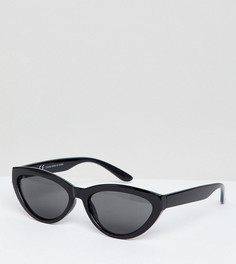 Черные солнцезащитные очки "кошачий глаз" с овальными стеклами Weekday-Черный