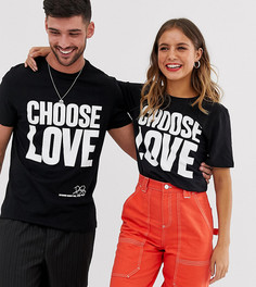 Черная футболка из органического хлопка с принтом "Choose Love" Help Refugees-Черный