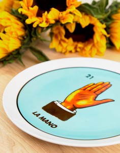 Тарелка \"Loteria La Mano\" Kitsch Kitchen-Мульти