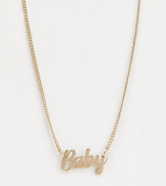 Эксклюзивное золотистое ожерелье с подвеской в виде надписи "baby" Liars & Lovers-Золотой