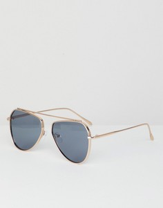 Золотистые солнцезащитные очки-авиаторы River Island-Золотой