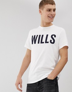 Белая футболка с надписью \" Wills\" Jack Wills Wentworth-Белый