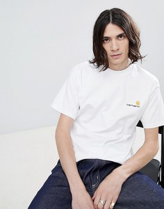 Белая футболка с надписью \"American\" Carhartt WIP-Белый