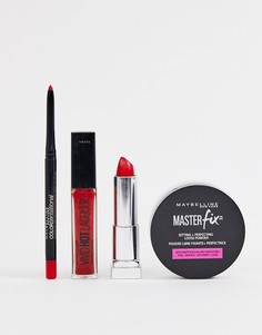Набор средств для макияжа губ Maybelline Killer Red - Скидка 11%-Красный