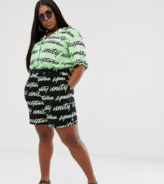 Шорты с принтом "unity" ASOS DESIGN x glaad& Curve-Черный